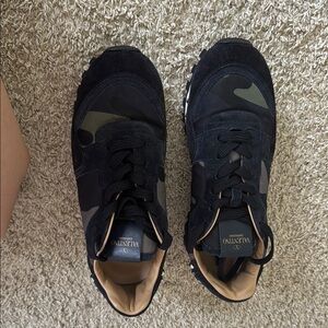 Authentic Valentino women's Black Camouflage Sneakers